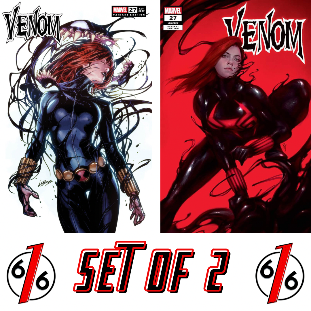 VENOM 27 LOBOS & MERCADO BLACK WIDOW Trade Dress Variant Set – The 616  Comics