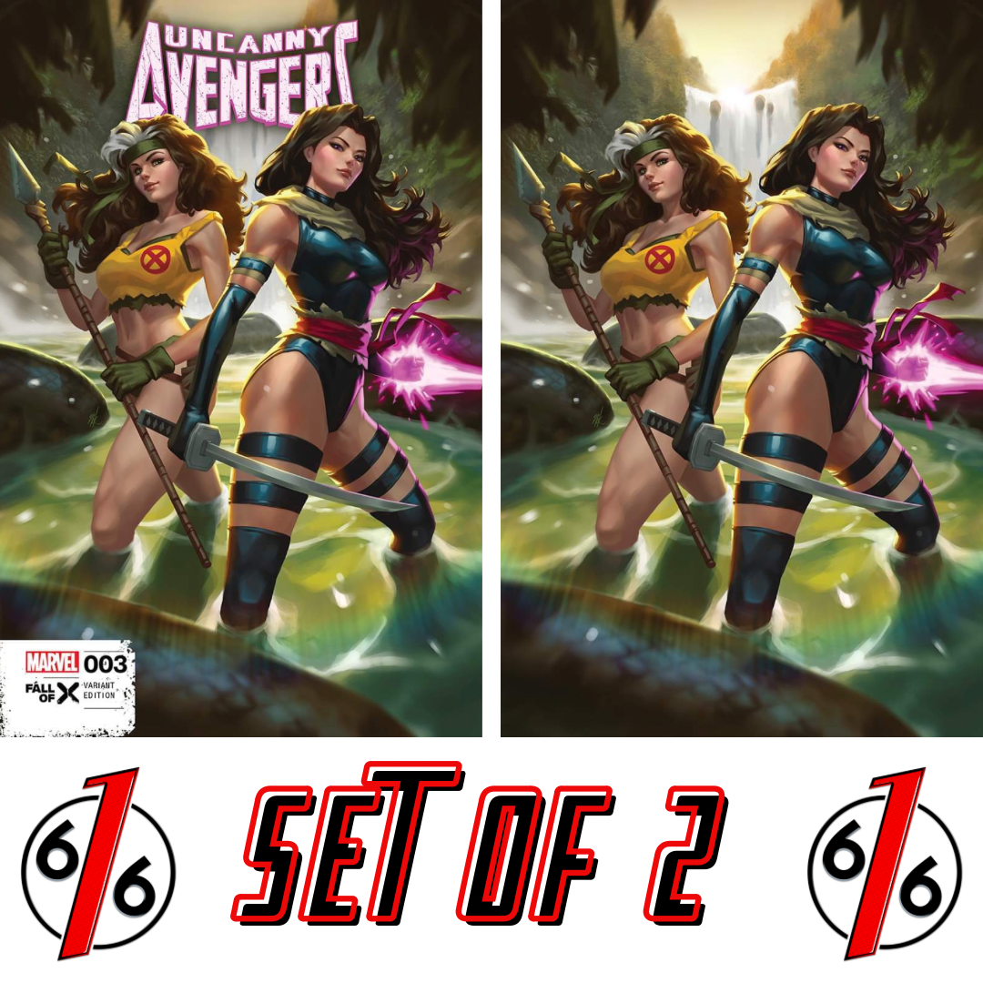 UNCANNY AVENGERS #3 EJIKURE Trade Dress & Virgin Variant Set ROGUE