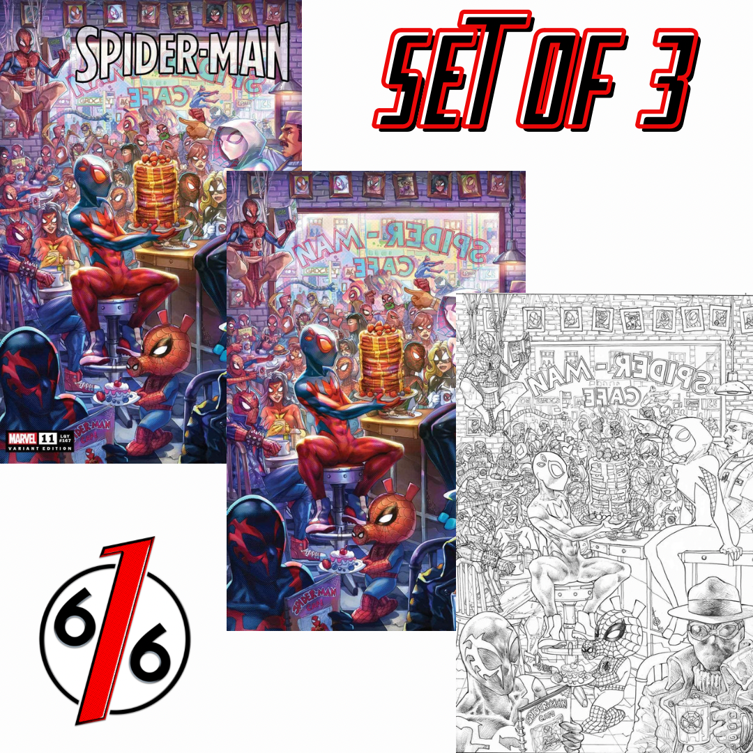 SPIDER-MAN #11 ALAN QUAH Trade Dress & Virgin & Inks Cafe ABC