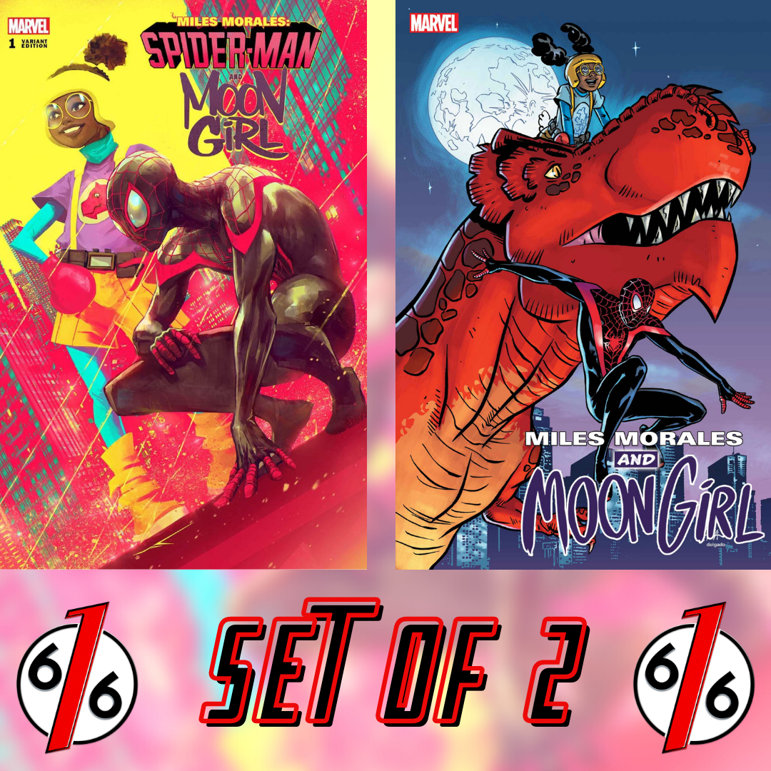 絵画 MOON RISE TIM COMIX MARTI 2019 MILES MORALES & MOON GIRL #1 SET IVAN TAO Variant & MARTINEZ Main