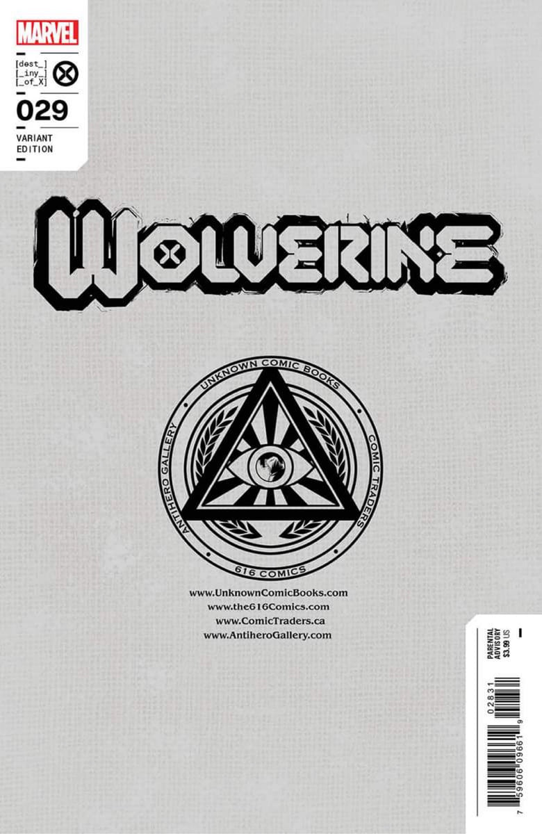 WOLVERINE #29 BEN HARVEY Unknown 616 Trade Dress Variant Savage