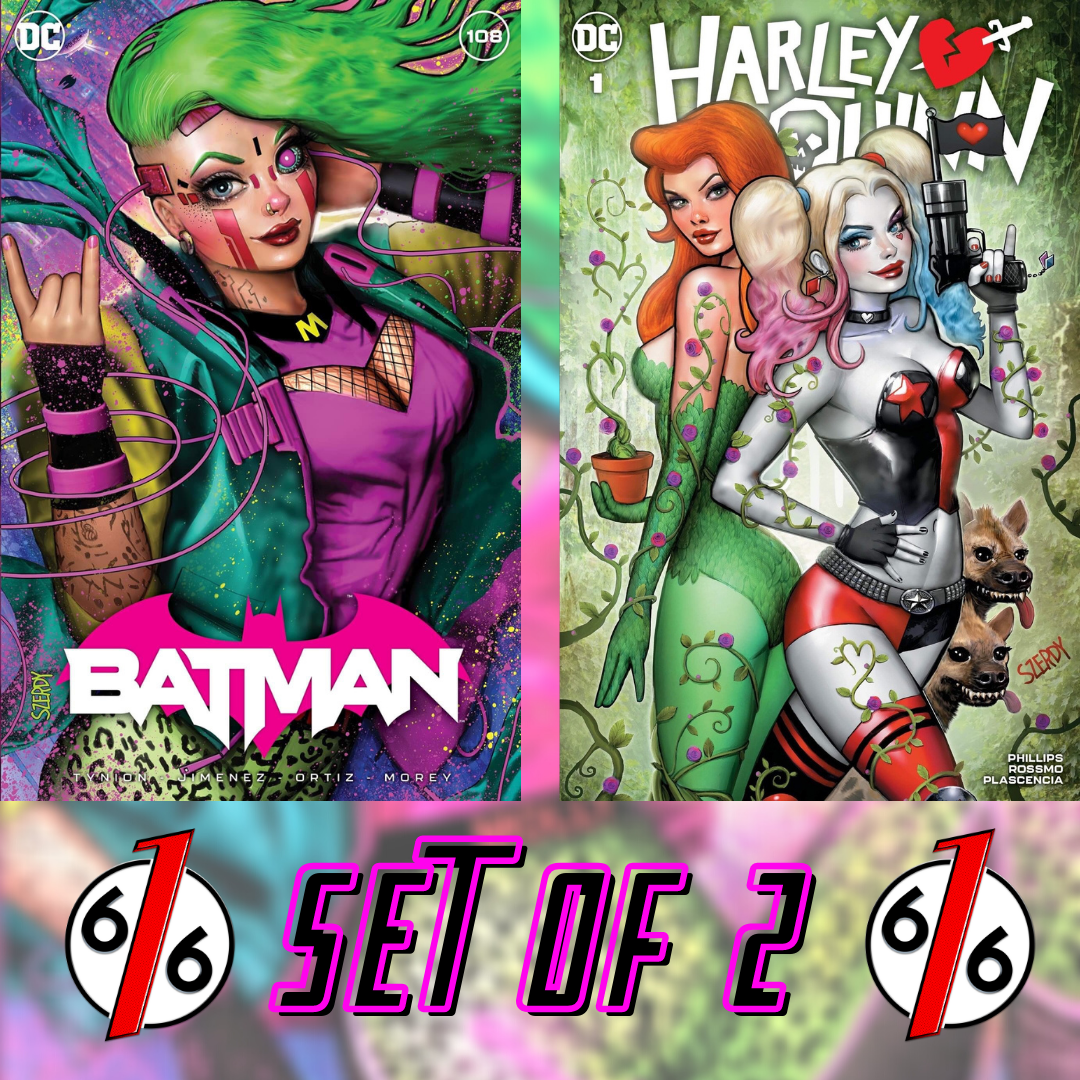 BATMAN #108 \u0026 HARLEY QUINN #1 SZERDY Trade Dress Variant Set Miracle Molly, image size:1080x1080