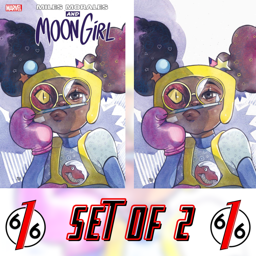 MILES MORALES & MOON GIRL #1 PEACH MOMOKO Trade & Virgin Variant