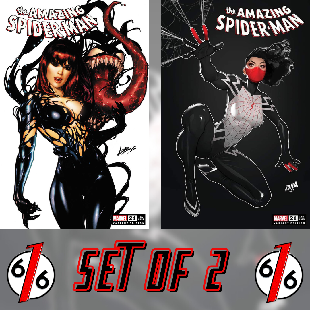AMAZING SPIDER-MAN 21 LOBOS & NAKAYAMA Variant Set Of 2 VENOM SILK AMAZING SPIDER-MAN 21 LOBOS & NAKAYAMA Variant Set Of 2 VENOM SILK
