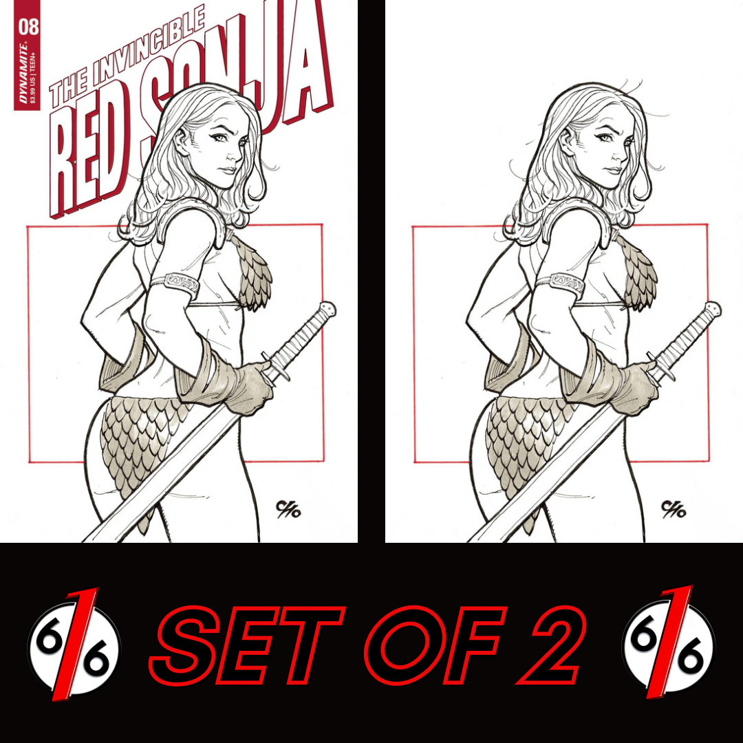 INVINCIBLE RED SONJA #8 FRANK CHO SET Cover D & 1:7 Virgin Ratio