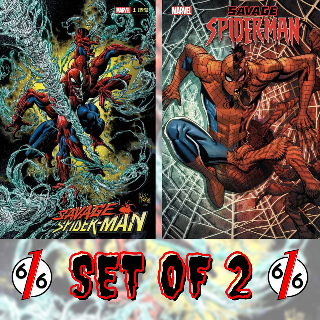 SAVAGE SPIDER-MAN #1 SET HOTZ Trade Dress Variant & Bradshaw Main