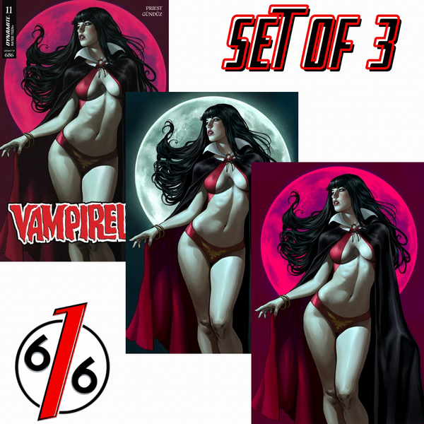 VAMPIRELLA #11 IVAN TALAVERA 616 COMICS Trade Dress & Virgin Variant ABC Set LTD 500
