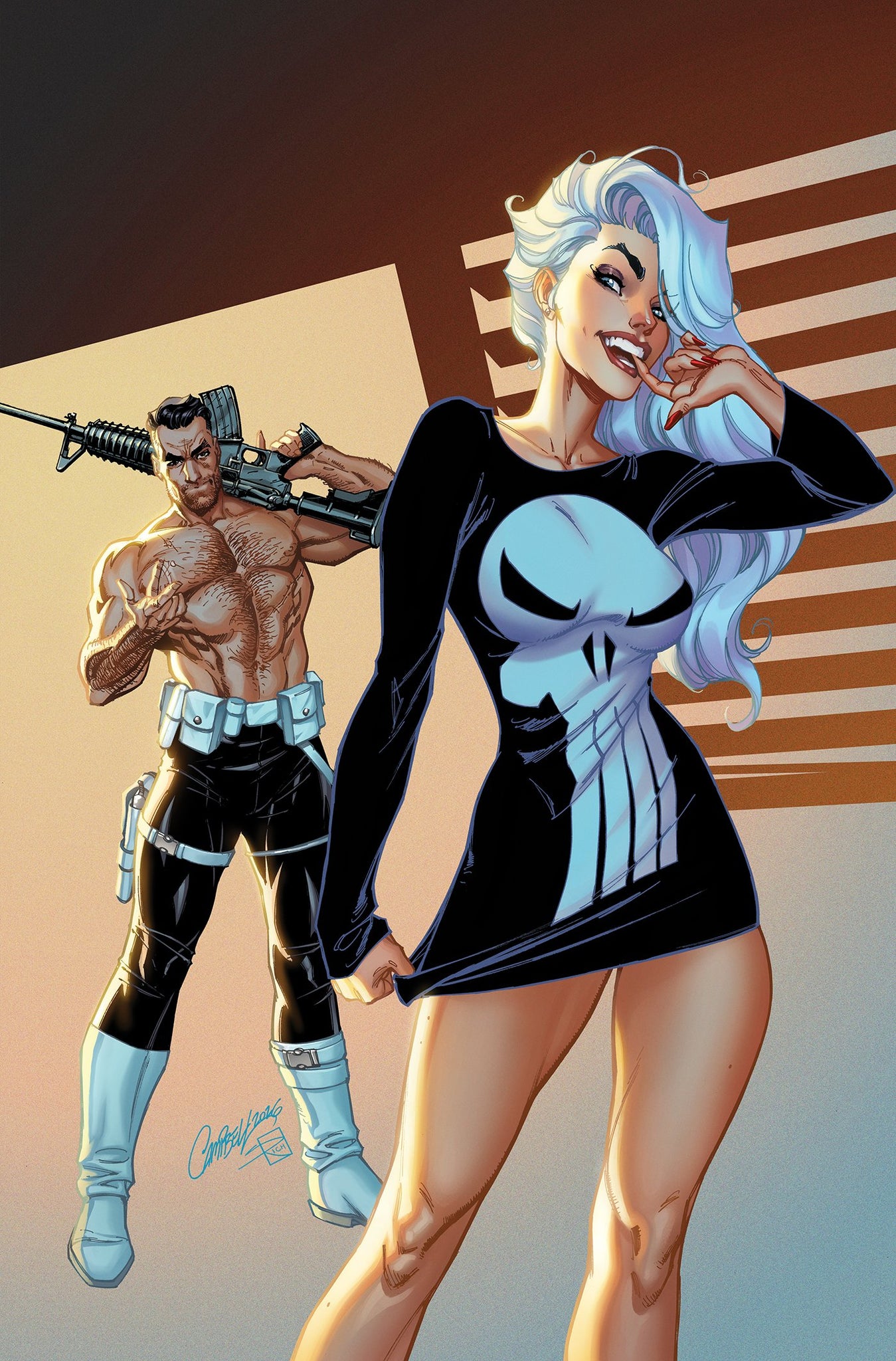 BLACK CAT #11 J SCOTT CAMPBELL 1:100 Virgin Punisher Ratio Variant