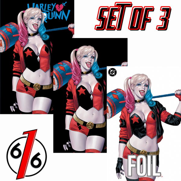 HARLEY QUINN #66 IVAN TALAVERA 616 COMICS Trade Dress & Virgin & Virgin FOIL Variant ABC Set LTD 1000