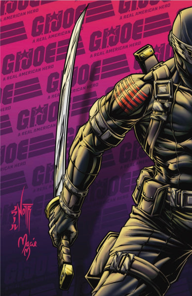 GI JOE REAL AMERICAN HERO #331 JORDAN NOIR 616 COMICS Snake Eyes Connecting Virgin Variant A LTD 750
