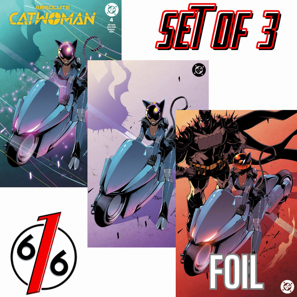 ABSOLUTE CATWOMAN #4 GODTAIL 616 COMICS Trade Dress & Virgin & FOIL Variant ABC Set LTD 1000