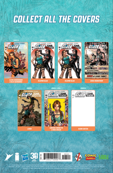GI JOE TOMB RAIDER #1 MATTIA DE IULIS 616 COMICS Trade Dress & FOIL Virgin Variant AB Set LTD 750