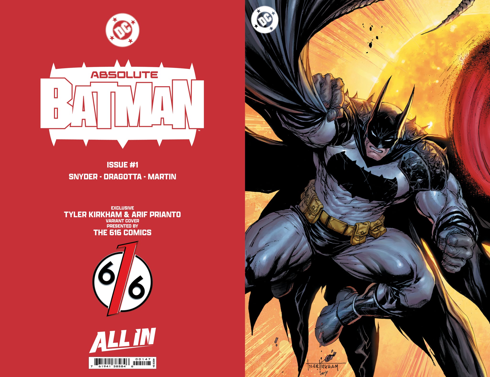 ABSOLUTE BATMAN 1 TYLER KIRKHAM 616 Variant Set LTD 1500 – The 616