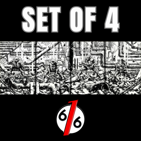 TEENAGE MUTANT NINJA TURTLES #9-12 JIMBO SALGADO Exclusive Virgin Connecting Variant Set LTD 600