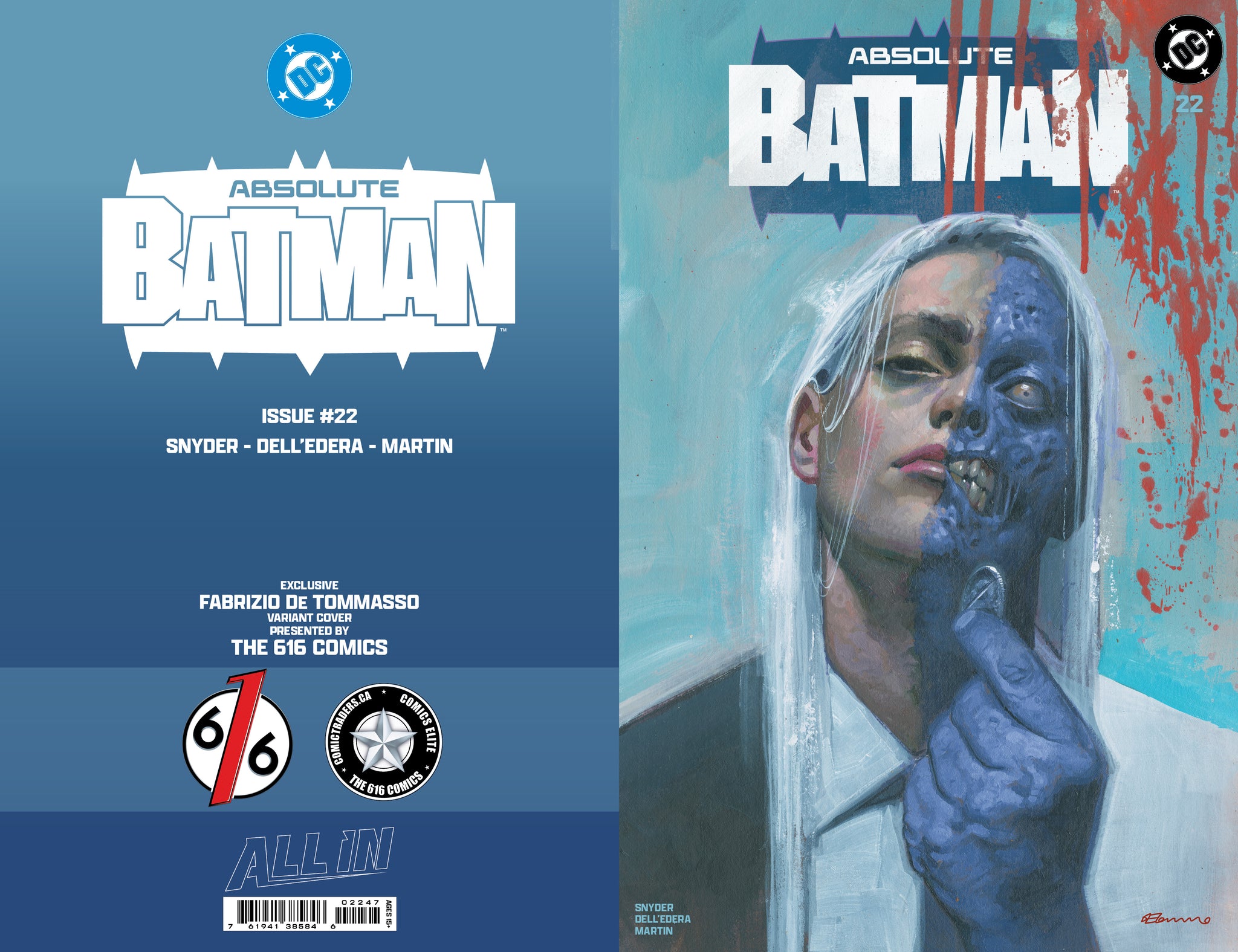 ABSOLUTE BATMAN #22 FABRIZIO DE TOMMASO 616 COMICS Trade Dress