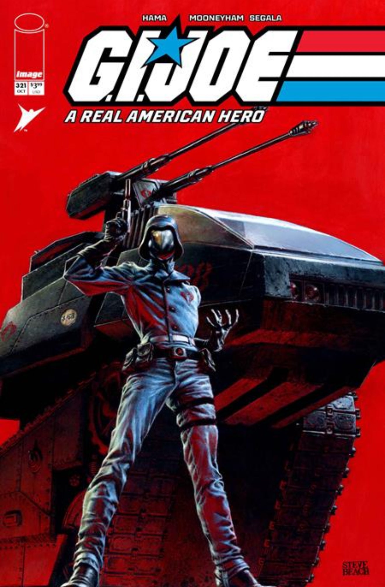 GI JOE REAL AMERICAN HERO #321 STEVE BEACH 1:10 Ratio Variant Cvr C Gears Of Joe