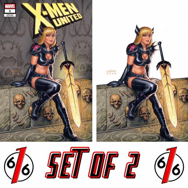 X-MEN UNITED #1 JOSEPH MICHAEL LINSNER MAGIK Trade Dress & Virgin Variant AB Set LTD 1000