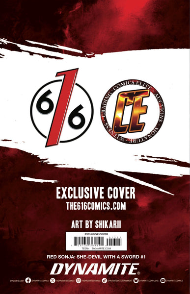 RED SONJA SHE DEVIL WITH A SWORD #1 SHIKARII 616 COMICS Virgin Variant B LTD 500