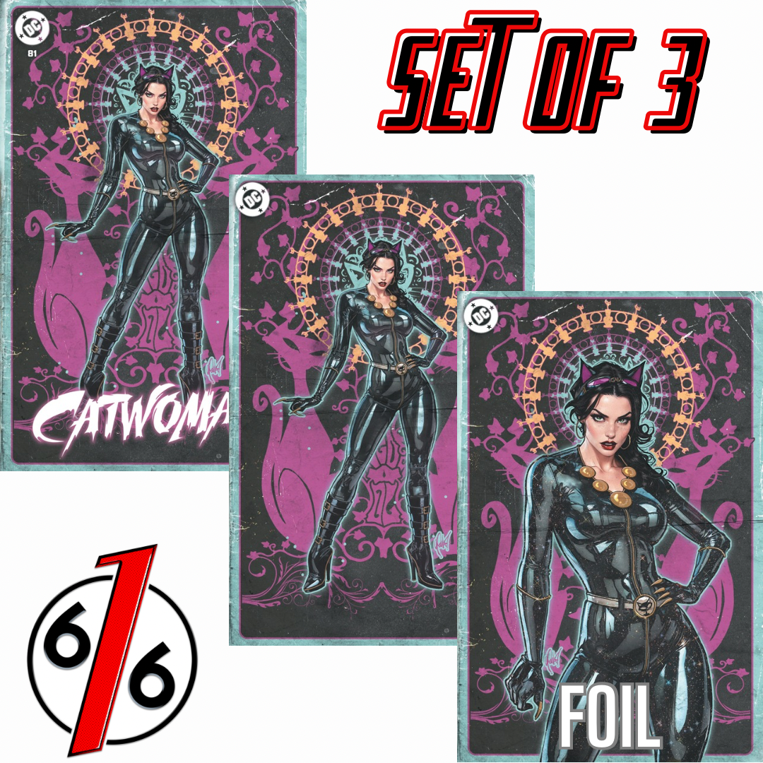CATWOMAN #81 CEDRIC POULAT 616 Trade Dress & Virgin & FOIL ABC Variant Set LTD 1000