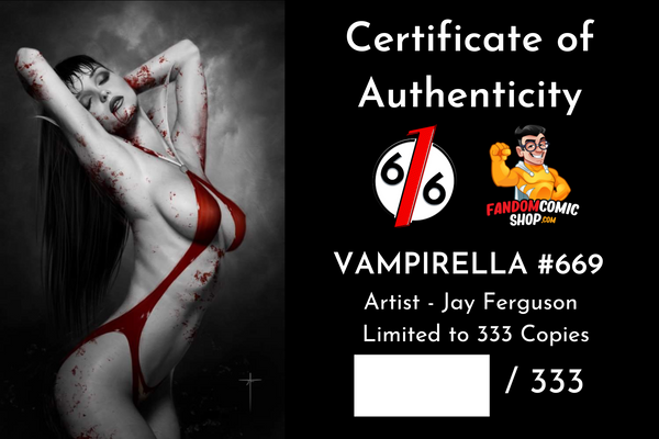 VAMPIRELLA #669 JAY FERGUSON 616 Virgin Variant AB Set LTD 333 COA