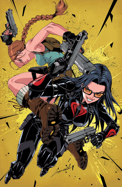 GI JOE TOMB RAIDER #1 GODTAIL 616 COMICS FOIL Virgin Variant B LTD 750