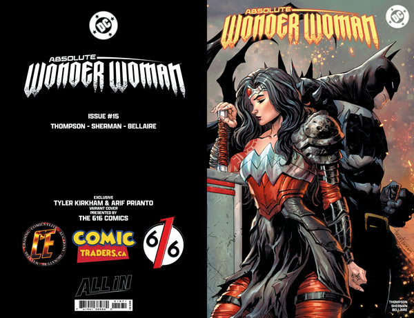 ABSOLUTE WONDER WOMAN #15 TYLER KIRKHAM 616 COMICS Trade Dress Variant A LTD 3000