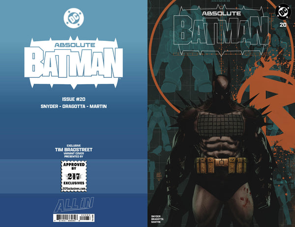 ABSOLUTE BATMAN #20 TIM BRADSTREET Trade Dress & Virgin Variant AB Set LTD 1000
