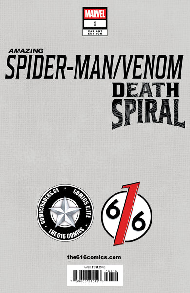 SIGNED - AMAZING SPIDER-MAN VENOM DEATH SPIRAL #1 TYLER KIRKHAM 616 Variant AB Set LTD 1000
