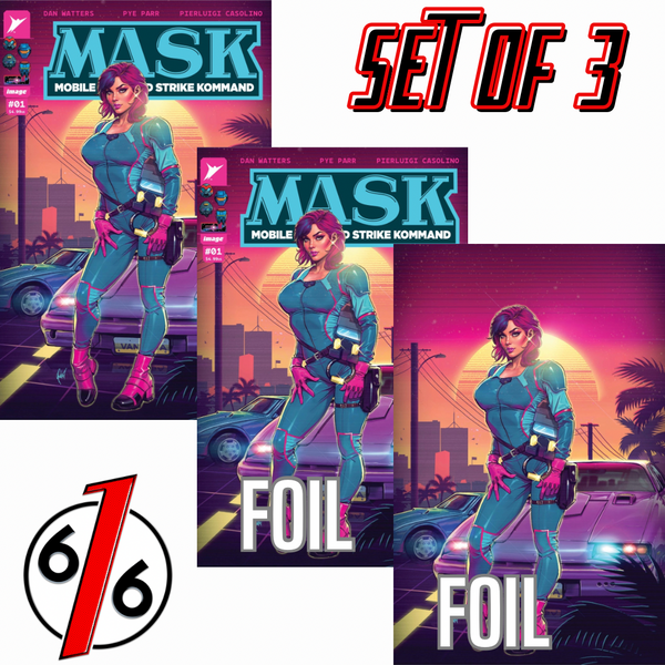 MASK #1 CEDRIC POULAT 616 COMICS Trade Dress FOIL & Virgin FOIL & Cvr C Variant Set LTD 1000