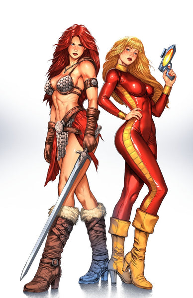 RED SONJA BARBARELLA #1 MANO RAMIREZ 616 COMICS Virgin Variant B LTD 500