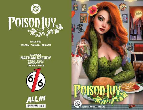 POISON IVY 27 & HARLEY QUINN 45 SZERDY DINER TATTOO Variant Set Of 6 LTD 1000