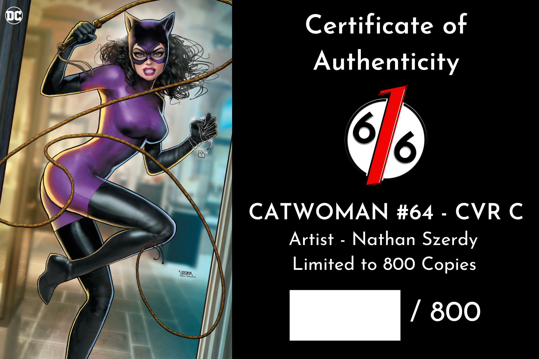 CATWOMAN #64 NATHAN SZERDY 616 BALENT Homage Virgin FOIL Variant C