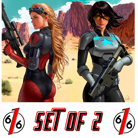 GI JOE #6-7 IVAN TALAVERA 616 COMICS Virgin Card Stock Connecting Variant Set LTD 750