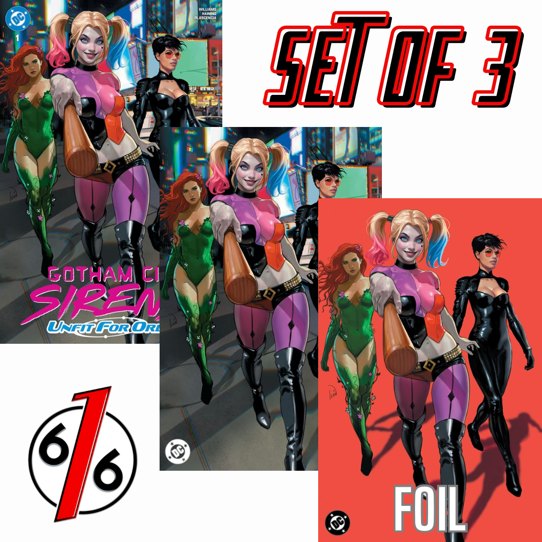 GOTHAM CITY SIRENS #1 TALAVERA 616 Trade Dress & Virgin & FOIL Variant Set LTD 1000