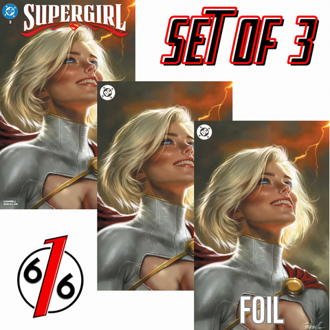 SUPERGIRL #3 LUCIO PARRILLO 616 Trade & Virgin & Foil Variant Set Of 3 LTD 1000
