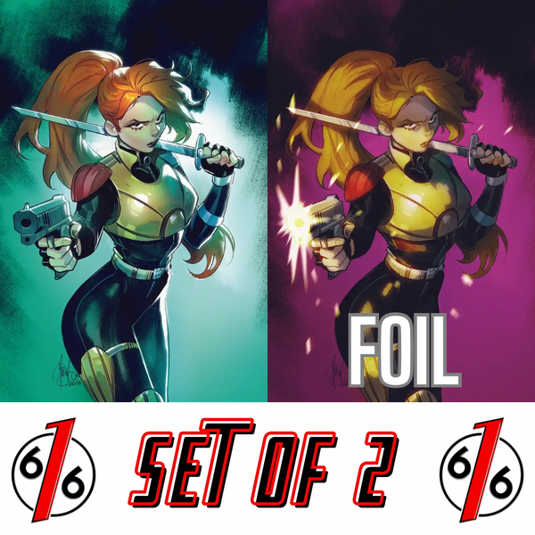 GI JOE #21 MIRKA ANDOLFO 616 COMICS Virgin & FOIL Variant AB Set SCARLETT LTD 750