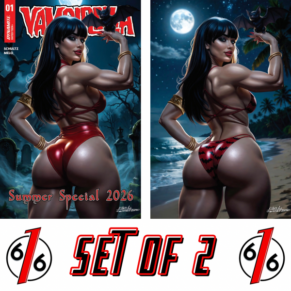 VAMPIRELLA SUMMER SPECIAL 2026 #1 FERNANDO ROCHA 616 COMICS Trade Dress & Virgin Variant AB Set LTD 500
