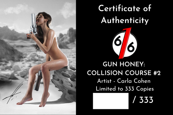 GUN HONEY COLLISION COURSE 2 CARLA COHEN 616 Virgin Variant ABC Set LTD 333 COA