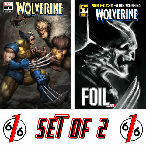 WOLVERINE #1 KUNKKA LIM 616 & GLEASON FOIL Variant Set LTD 3000