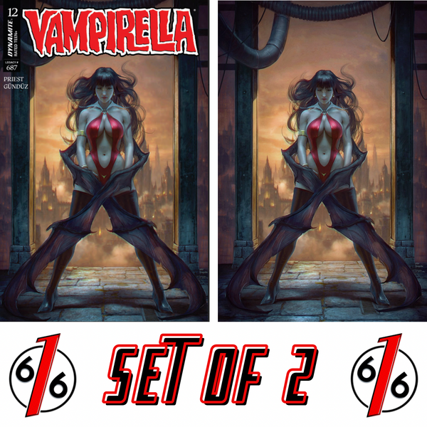 VAMPIRELLA #12 TIAGO DA SILVA 616 COMICS Absolute Batman #1 Homage Trade Dress & Virgin Variant AB Set LTD 500