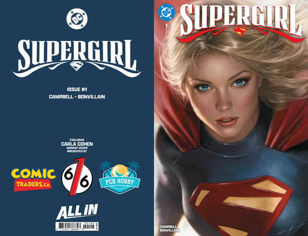 SUPERGIRL #1 CARLA COHEN 616 COMICS Trade Dress & Virgin & FOIL Variant Set LTD 1000