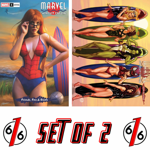 MARVEL SWIMSUIT SPECIAL #1 SHANNON MAER 616 & BROOKS Wraparound Variant Set LTD 3000