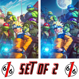 TEENAGE MUTANT NINJA TURTLES X NARUTO 4 TIAGO DA SILVA Virgin Variant Set LTD 600