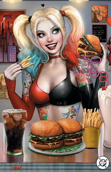 POISON IVY 27 & HARLEY QUINN 45 SZERDY DINER TATTOO Virgin Variant Set LTD 1500