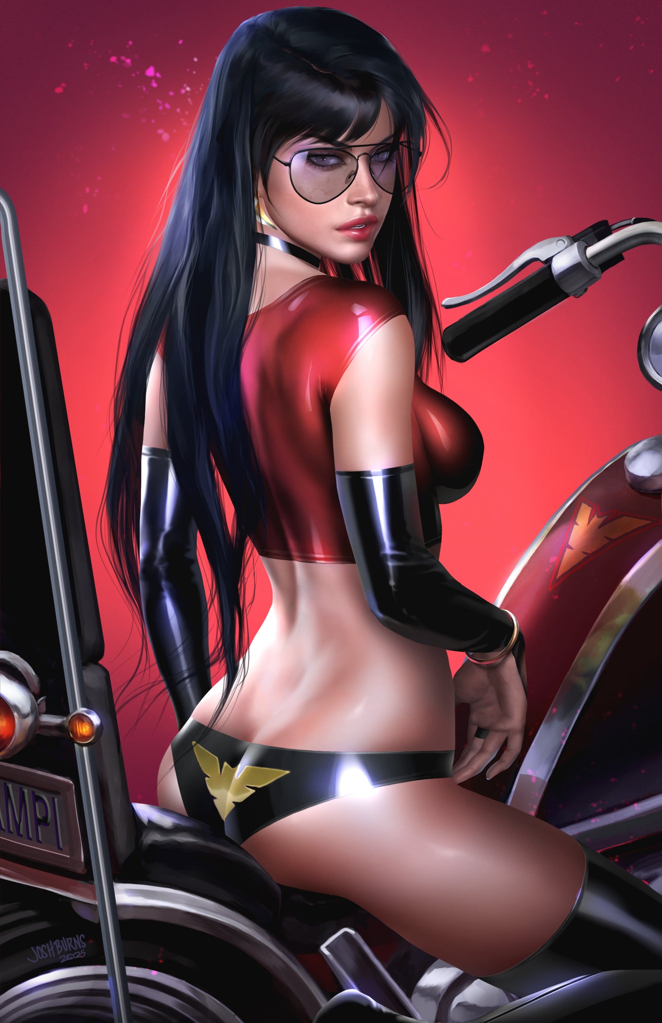 VAMPIRELLA #2 JOSH BURNS 616 60s Retro Virgin Motorcycle Variant B LTD 500