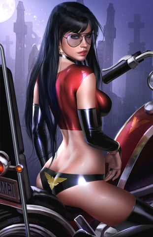 VAMPIRELLA #2 JOSH BURNS 616 60s Retro Virgin Motorcycle Variant A LTD 500
