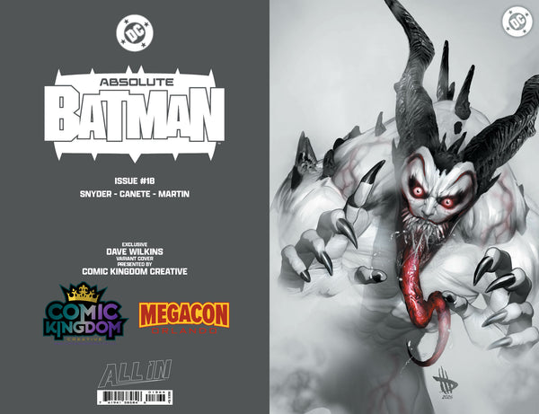 ABSOLUTE BATMAN #18 DAVE WILKINS MEGACON Exclusive Virgin FOIL Variant C LTD 1000