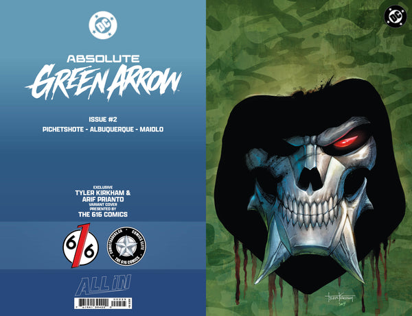 ABSOLUTE GREEN ARROW #2 TYLER KIRKHAM 616 COMICS Trade Dress & Virgin & FOIL Variant ABC Set LTD 1000