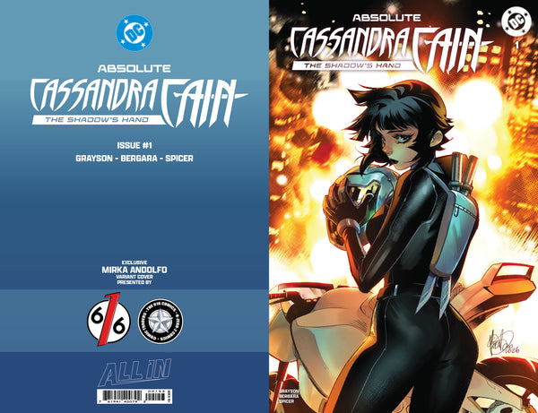 ABSOLUTE CASSANDRA CAIN #1 MIRKA ANDOLFO 616 COMICS Trade Dress & Virgin & FOIL Variant ABC Set LTD 1000