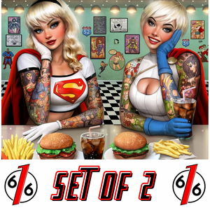 SUPERMAN 18-19 NATHAN SZERDY 616 DINER TATTOO Virgin Variant Set LTD 1000